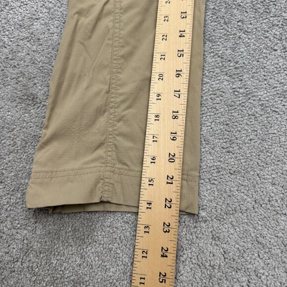 Prana Capri Pants Womens 8 Brown Tan Ankle Zip Straight Leg Outdoor Hiking 32x22 - Picture 14 of 16